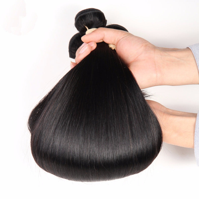 Real Human Hair Wig with Straight Style, Long & Soft Hair for All Face Shapes