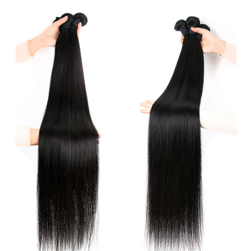 Real Human Hair Wig with Straight Style, Long & Soft Hair for All Face Shapes