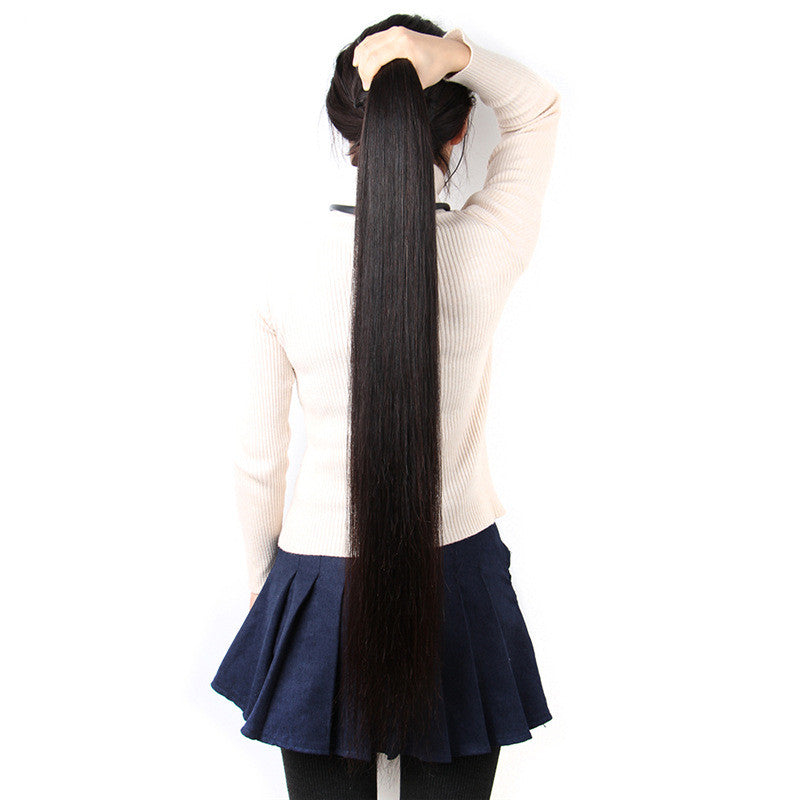 Real Human Hair Wig with Straight Style, Long & Soft Hair for All Face Shapes