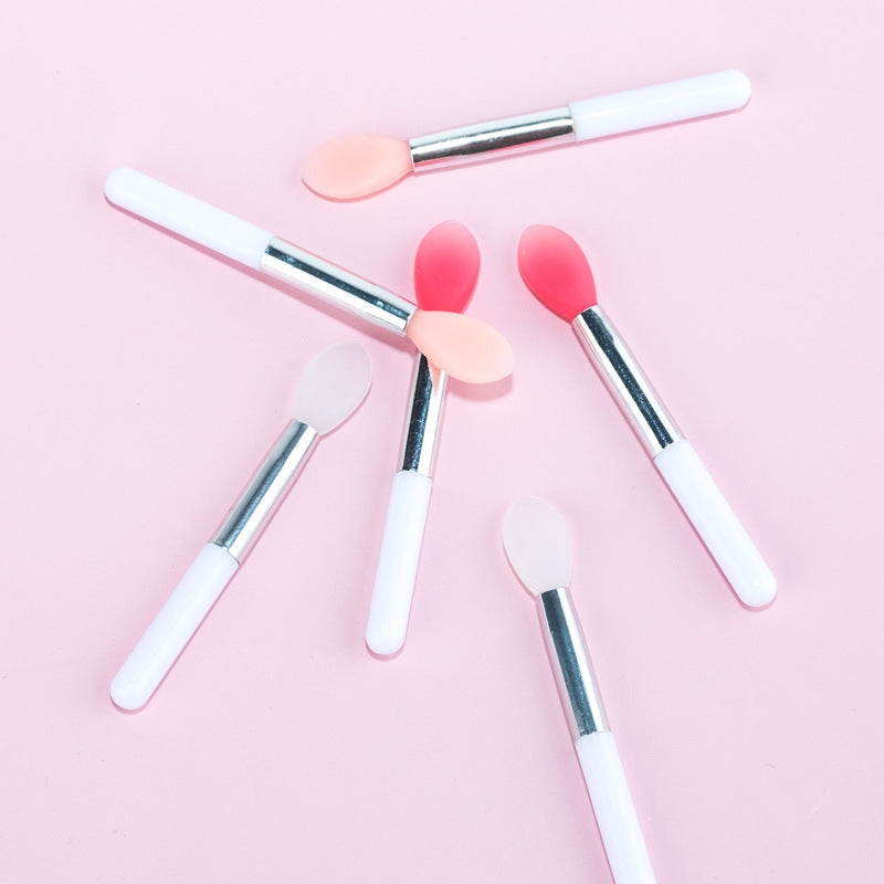Mini Makeup Brush Set for Lip & Lip Gloss Application - Silicone Lipstick Brush