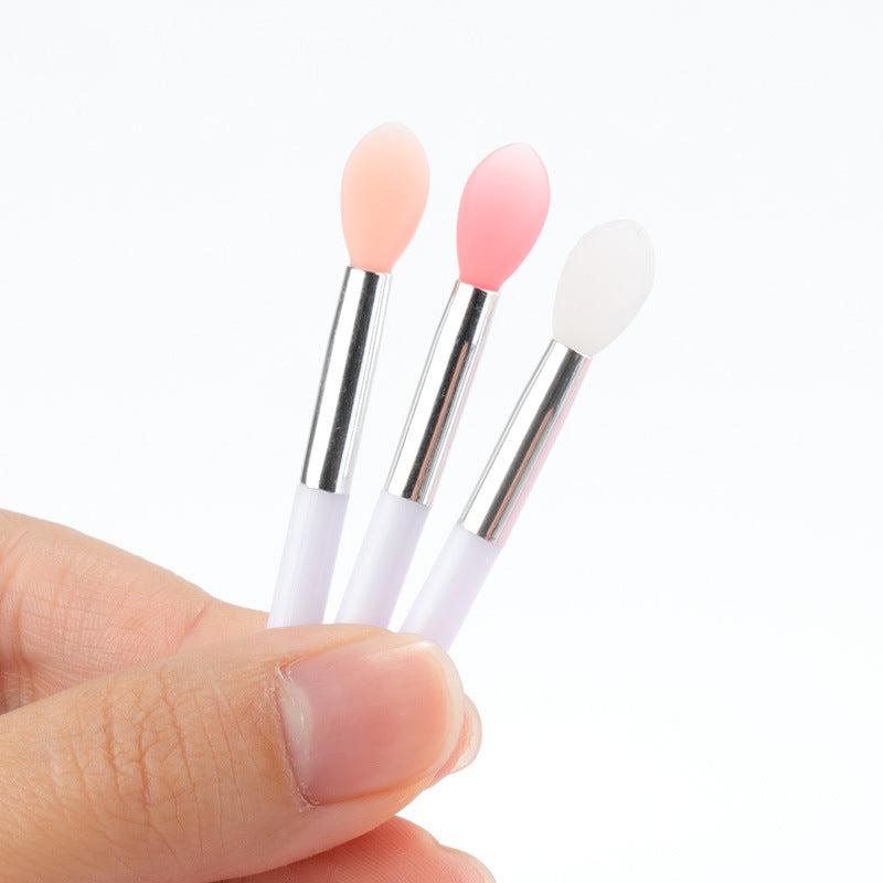 Mini Makeup Brush Set for Lip & Lip Gloss Application - Silicone Lipstick Brush