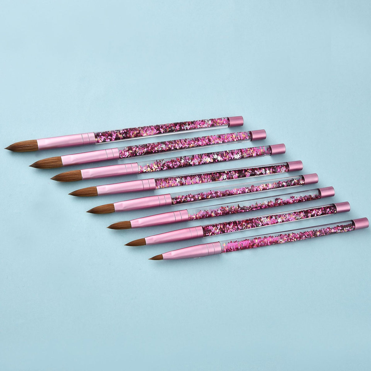 Mink Hair Nail Art Pen - Pink