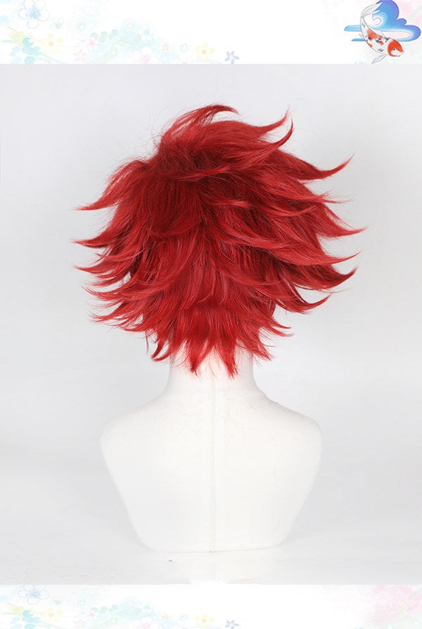 Anime Cosplay Wig Red - Short Hair with Ponytail