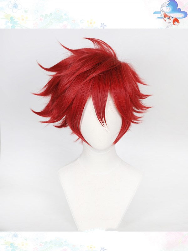 Anime Cosplay Wig Red - Short Hair with Ponytail
