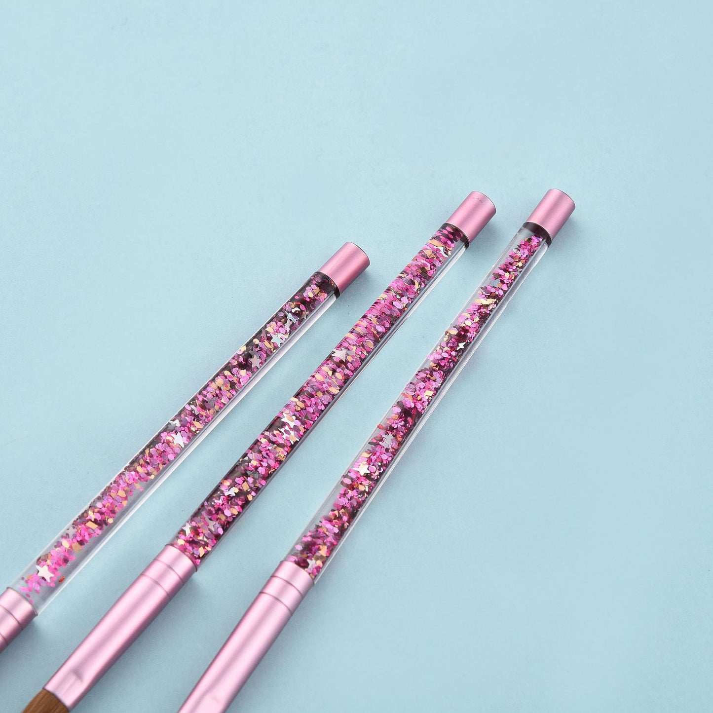 Oil-Filled Pink Mink Hair Nail Art Pen - Nail Brush & Tool for Manicure