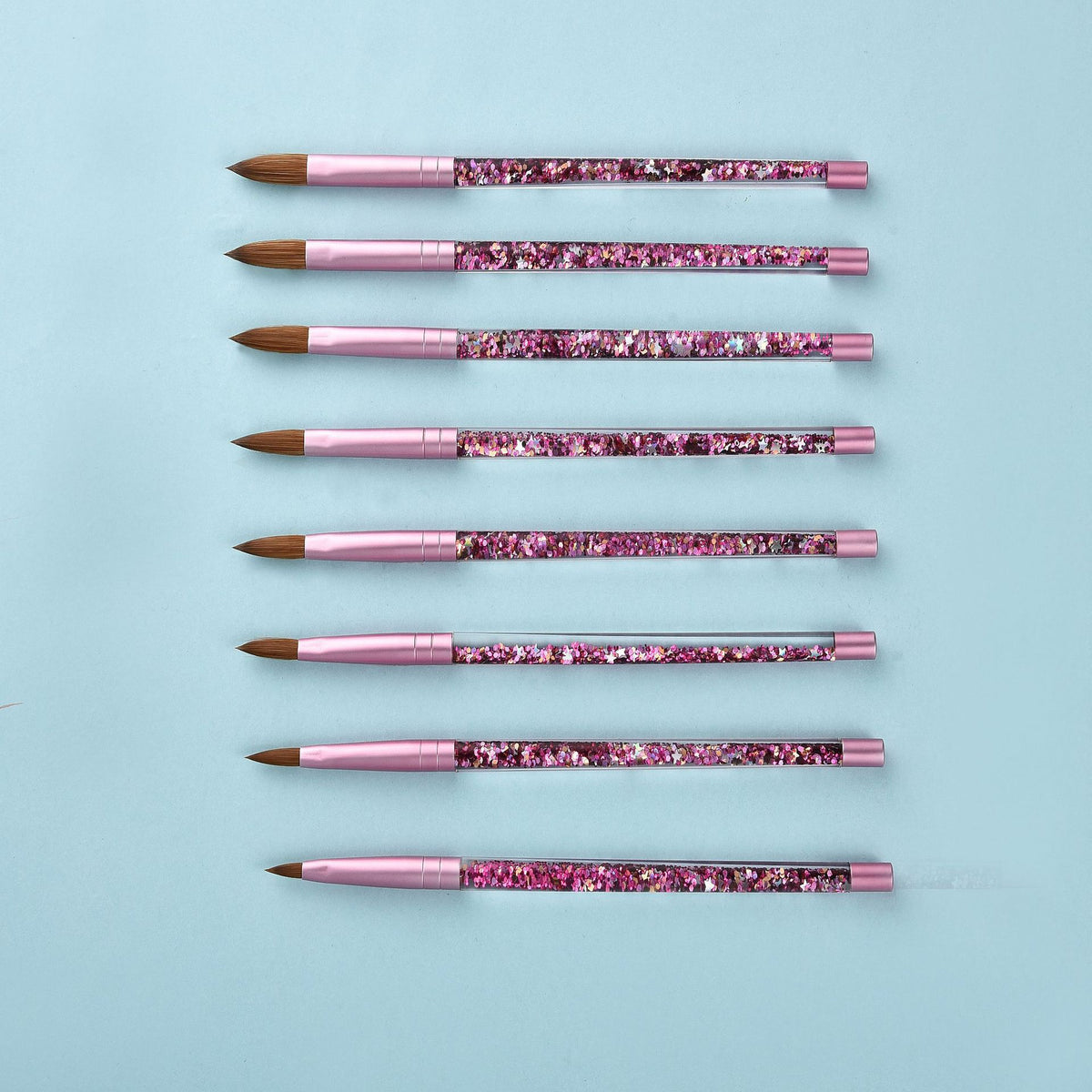 Oil-Filled Pink Mink Hair Nail Art Pen - Nail Brush & Tool for Manicure