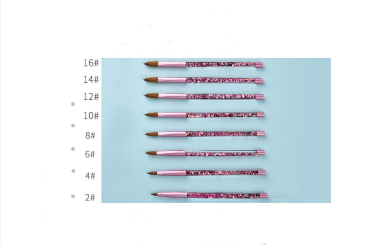 Oil-Filled Pink Mink Hair Nail Art Pen - Nail Brush & Tool for Manicure