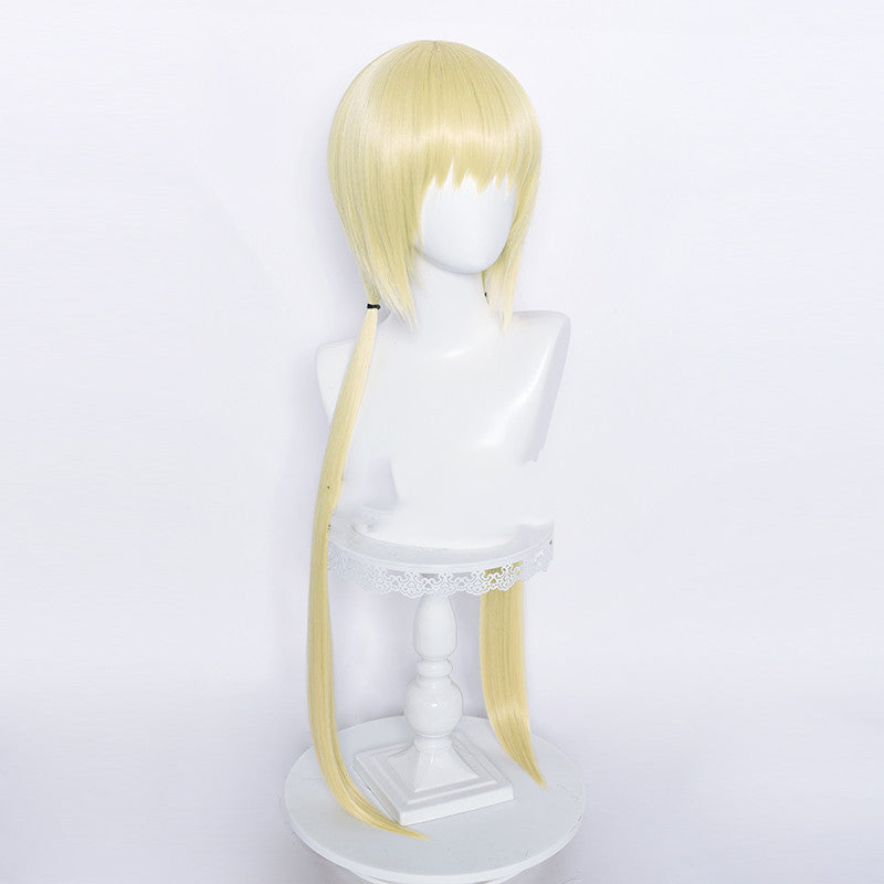 Yellow Pigtail Cosplay Wig - Long Hair, Adjustable