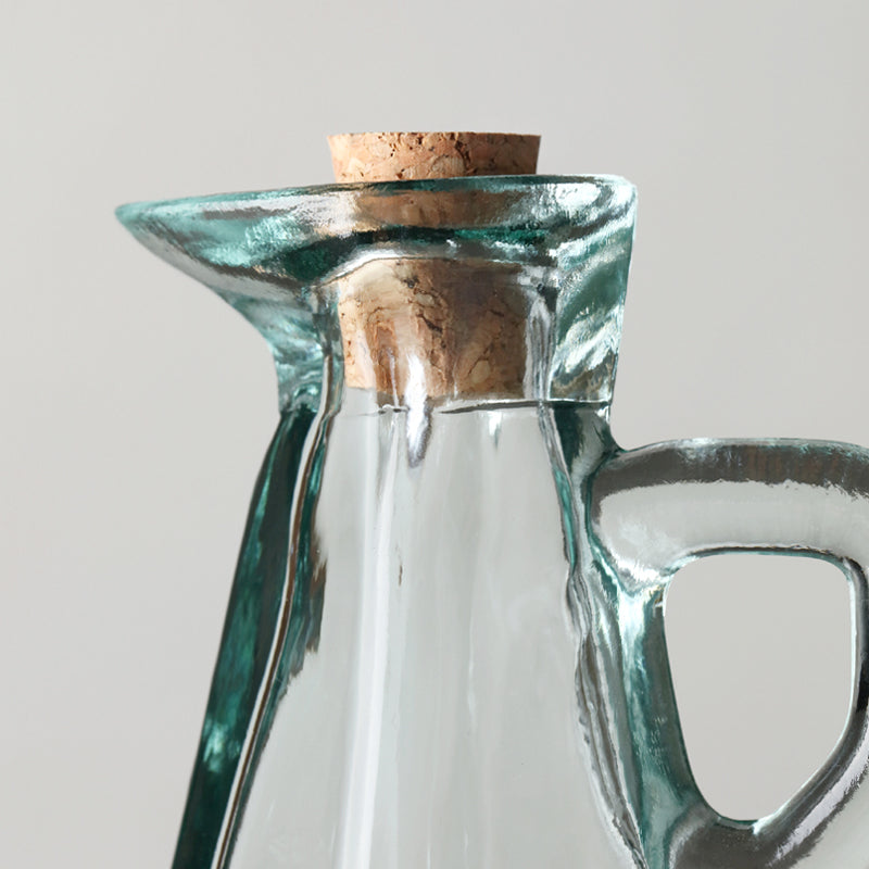 Glass Oil Dispenser Pot for Kitchen Seasoning & Cooking - Transparent