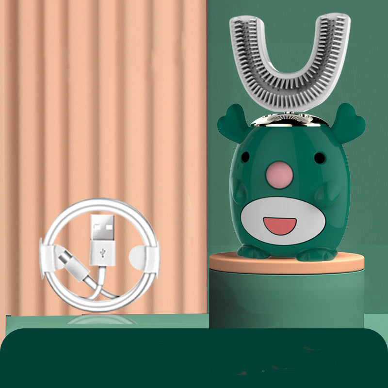 U-Shaped Children's Electric Toothbrush for Kids - Sonic Style, Multiple Variants