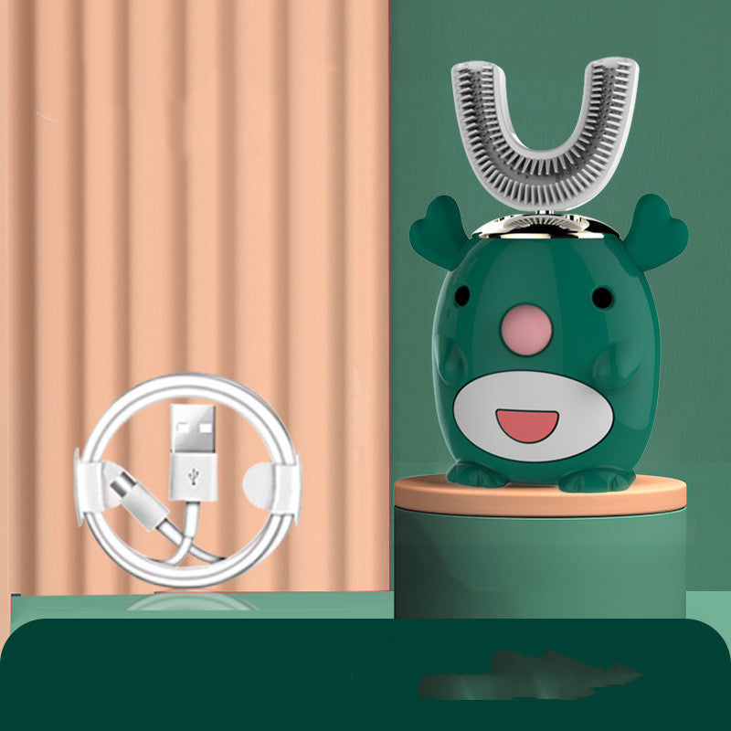 U-Shaped Children's Electric Toothbrush for Kids - Sonic Style, Multiple Variants