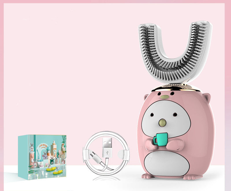 U-Shaped Children's Electric Toothbrush for Kids - Sonic Style, Multiple Variants