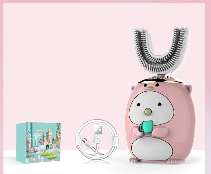 U-Shaped Children's Electric Toothbrush for Kids - Sonic Style, Multiple Variants