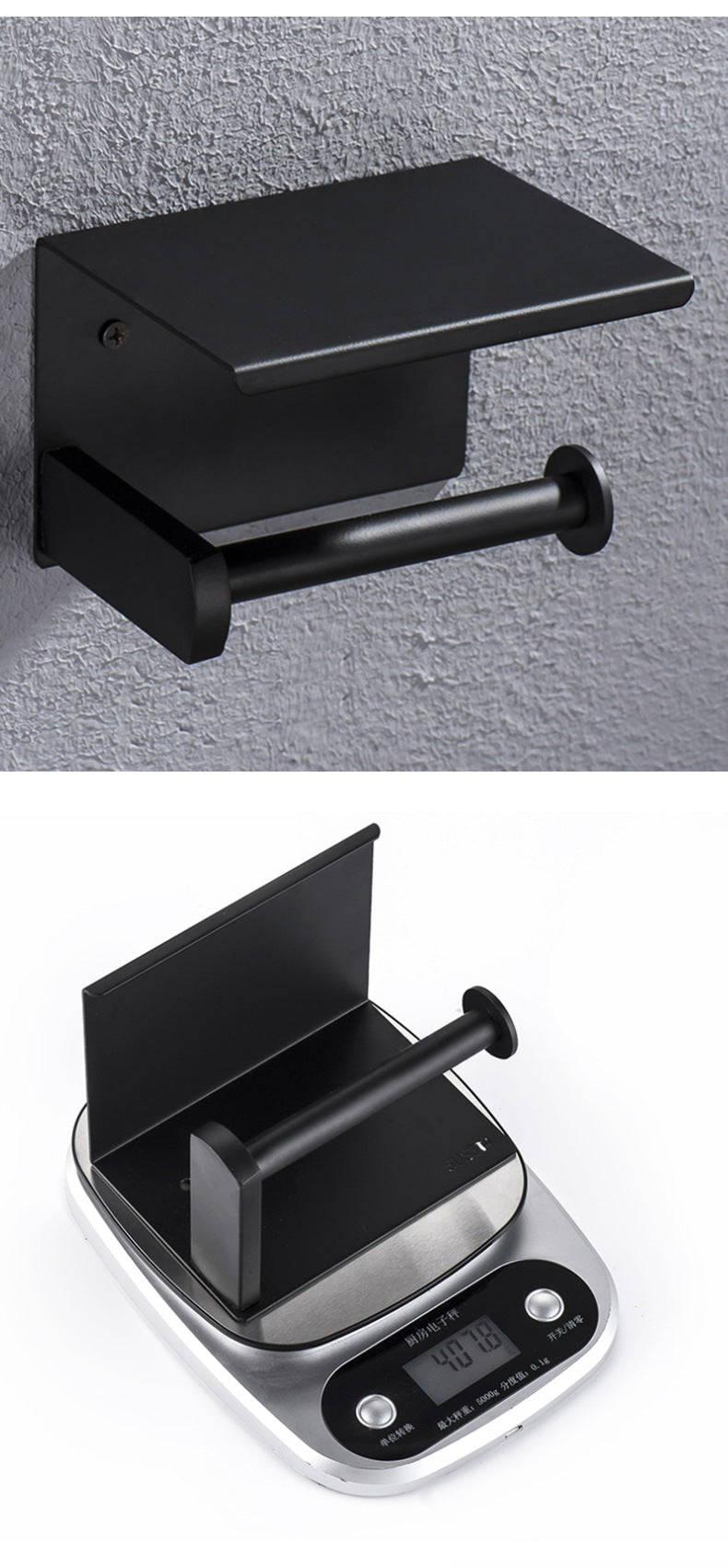 Waterproof Toilet Paper Tissue Holder with Tray - Bathroom Storage