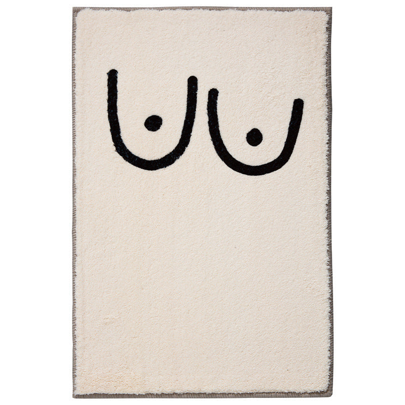 Anti-Slip Absorbent Floor Mat for Bathroom - Creative Evil Fun Design, Multiple Sizes