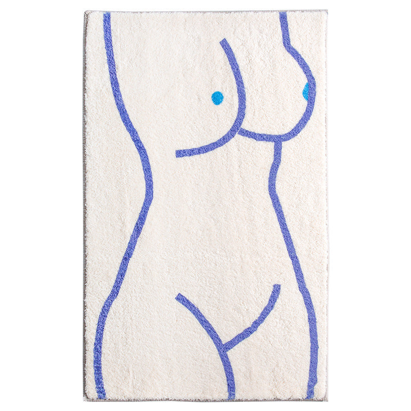 Anti-Slip Absorbent Floor Mat for Bathroom - Creative Evil Fun Design, Multiple Sizes