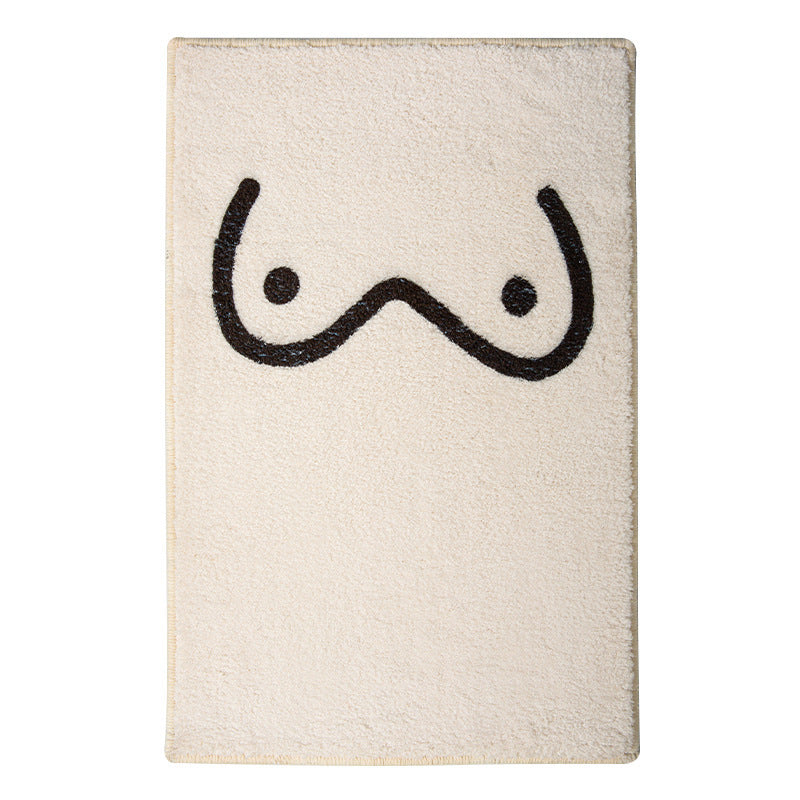 Anti-Slip Absorbent Floor Mat for Bathroom - Creative Evil Fun Design, Multiple Sizes