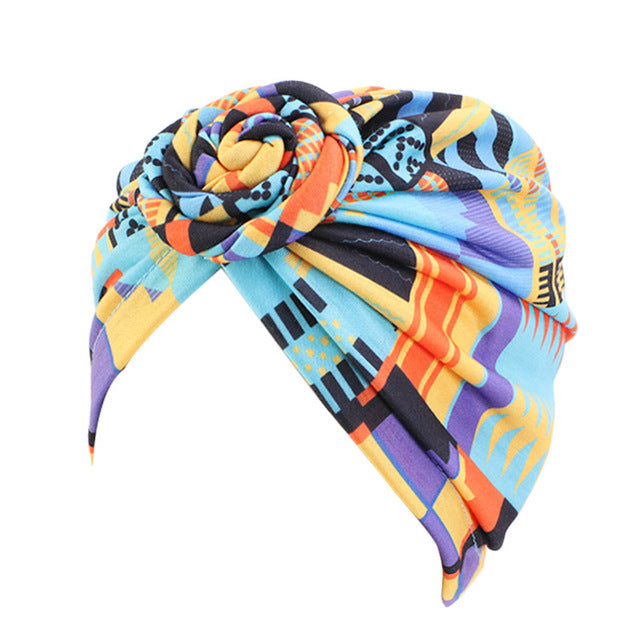 Women African Pattern Turban Headwrap Cotton Fashion Hair Accessory