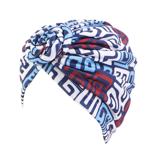 Women African Pattern Turban Headwrap Cotton Fashion Hair Accessory