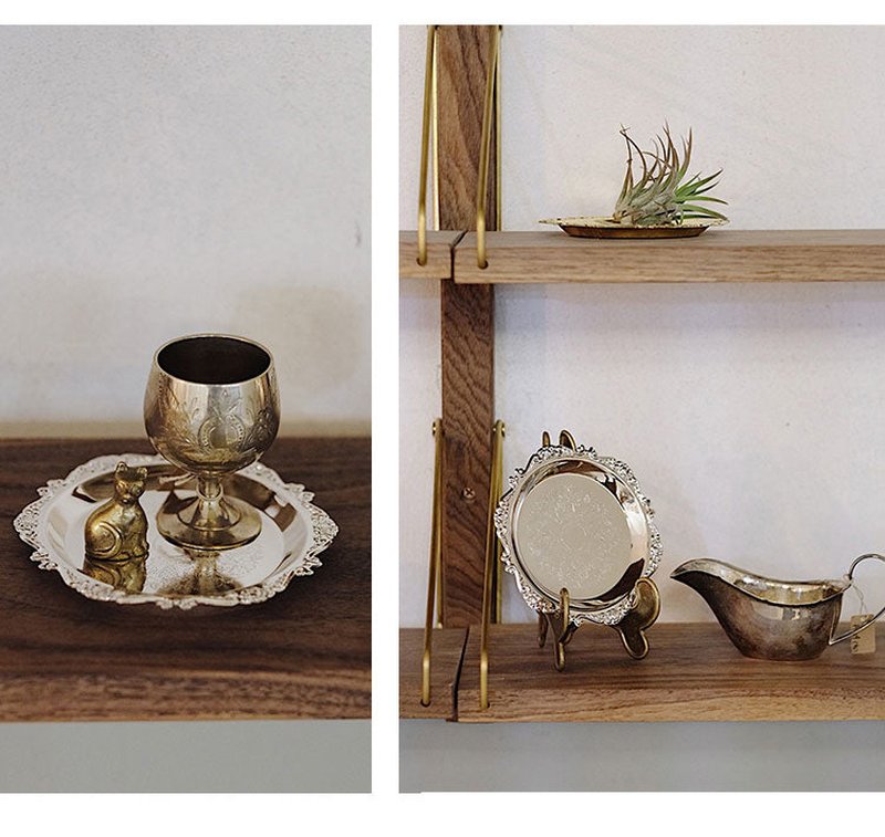 Decorative Jewelry Display Tray for Earrings and Accessories - Round Metal Storage