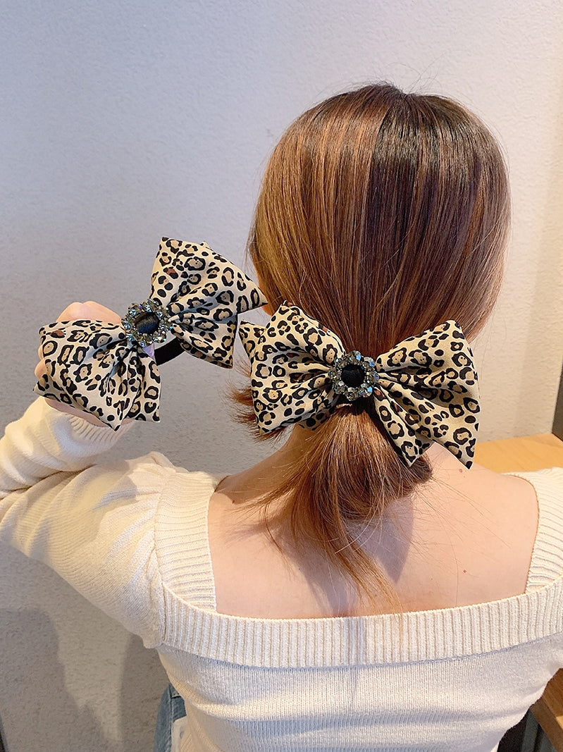 Leopard Print Hair Clip, Ring & Headband Set