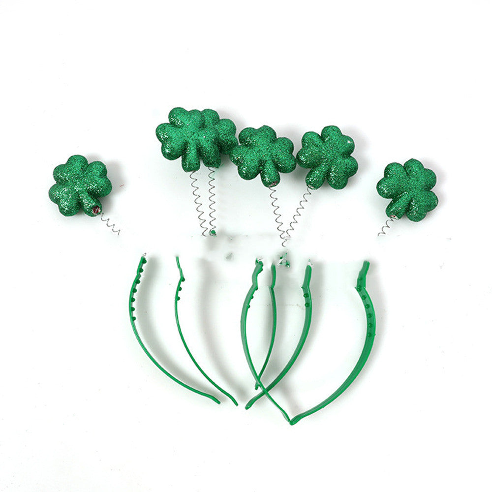 Irish Shamrock Foam Headband with Buckle - Green Hair Accessory, Multiple Styles