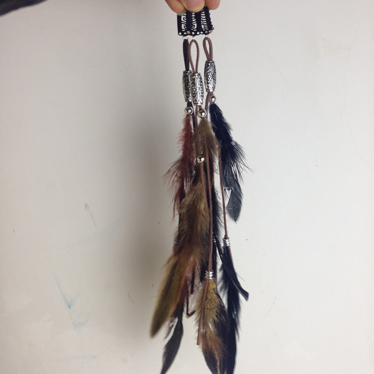 Indian Feather Hair Clip BB Clip Ethnic Style Hair Accessory Mixed Colors