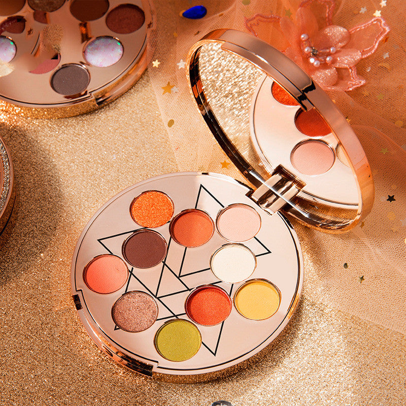 Waterproof 10-Color Eyeshadow Palette for Eye Makeup - Vibrant & Long-Lasting