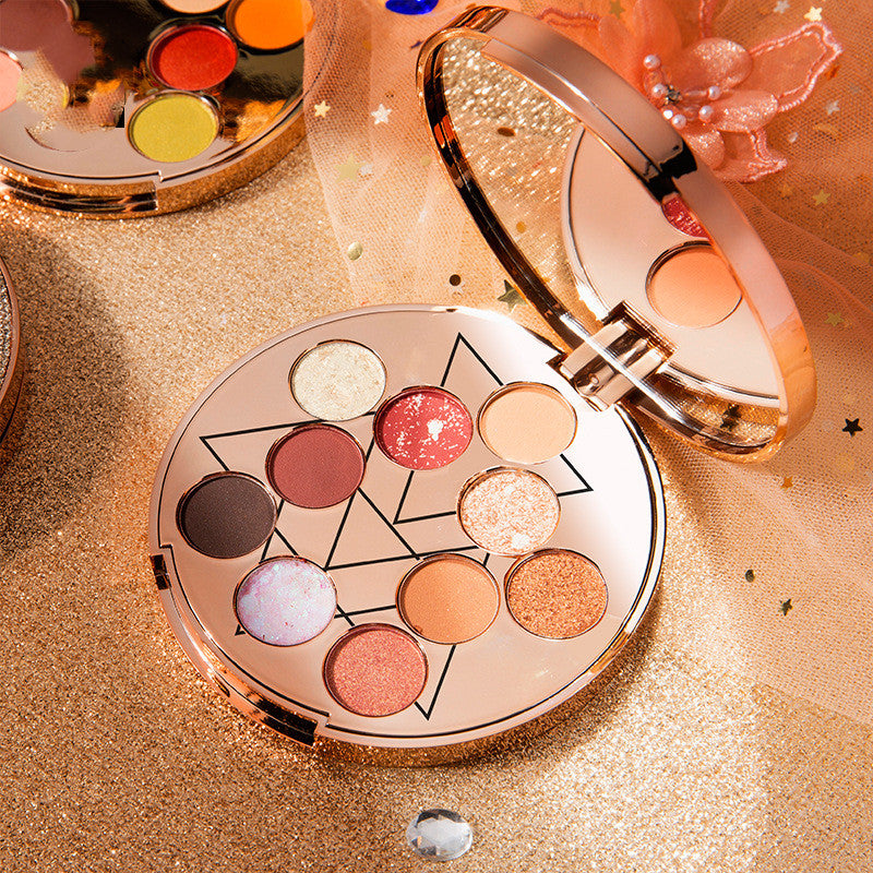 Waterproof 10-Color Eyeshadow Palette for Eye Makeup - Vibrant & Long-Lasting