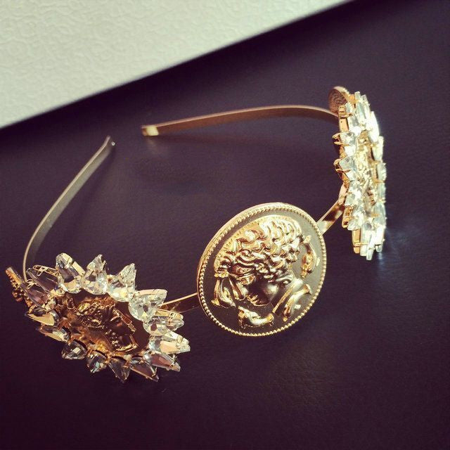 Retro Baroque Metal Headband - Vintage Style