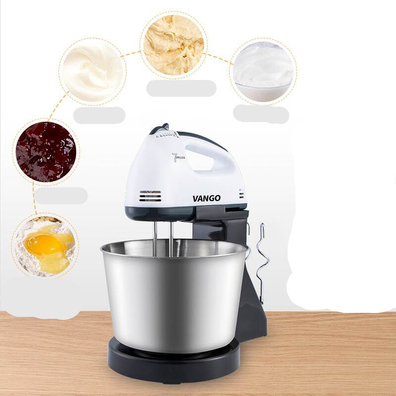 Electric Egg Beater Mixer for Baking and Whipped Cream - Silver