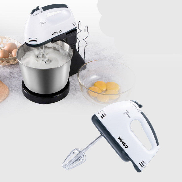 Electric Egg Beater Mixer for Baking and Whipped Cream - Silver