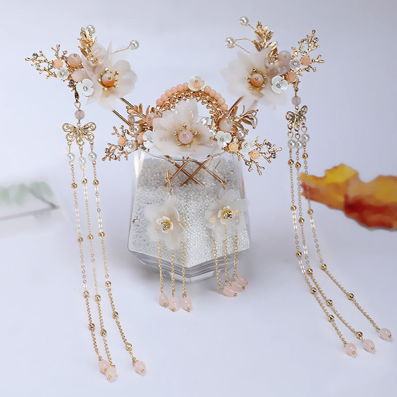 Hanfu Hairpin Set Handmade Alloy Gold