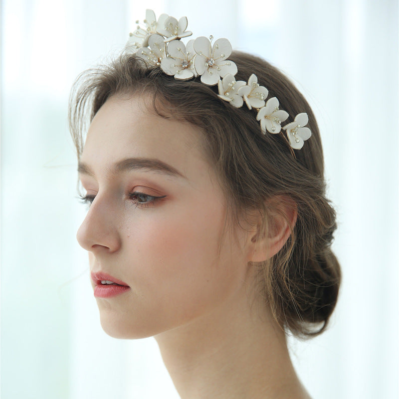 Gold Wedding Headdress Crown - Handmade