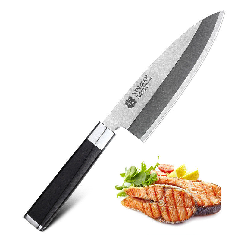 Professional Fish Bone Cutter Knife - Heavy Duty Kitchen Utility Blade with Wooden Handle