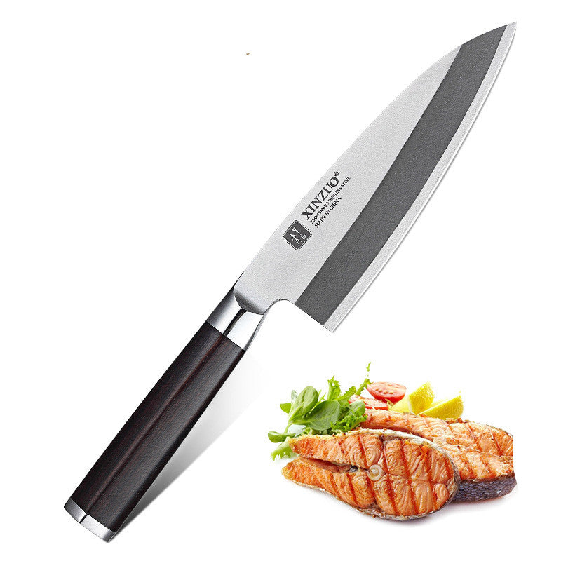 Professional Fish Bone Cutter Knife - Heavy Duty Kitchen Utility Blade with Wooden Handle