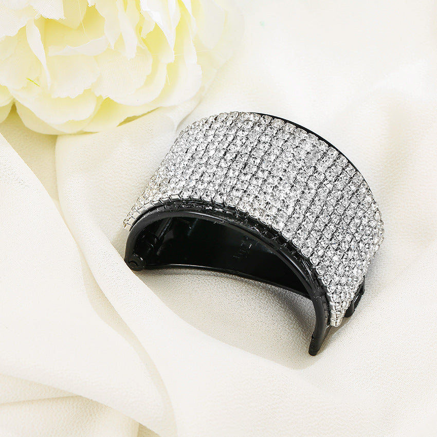 European Style Rhinestone Banana Clip Ponytail Holder Hair Accessory