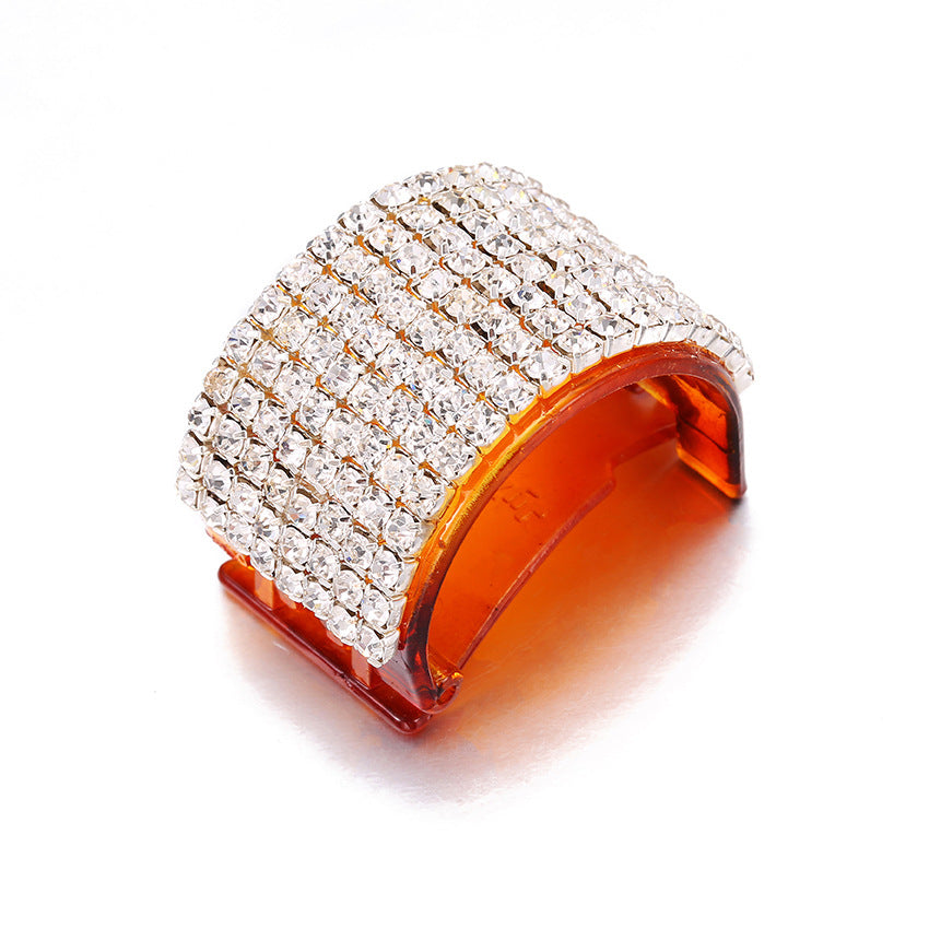 European Style Rhinestone Banana Clip Ponytail Holder Hair Accessory