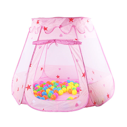 Children's Folding Play Tent with Mesh & Steel Frame - Colorful Kid's Toy House