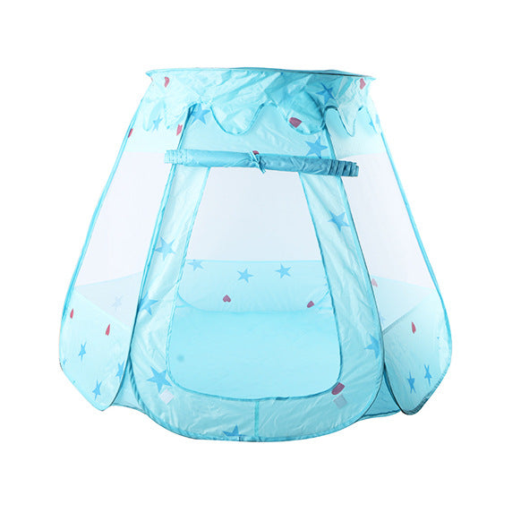 Children's Folding Play Tent with Mesh & Steel Frame - Colorful Kid's Toy House