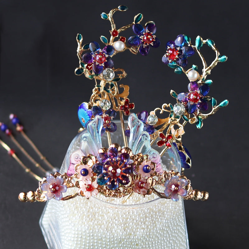 Hanfu Hairpin Set - Ancient Style Hair Crown Headdress