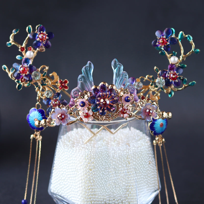 Hanfu Hairpin Set - Ancient Style Hair Crown Headdress