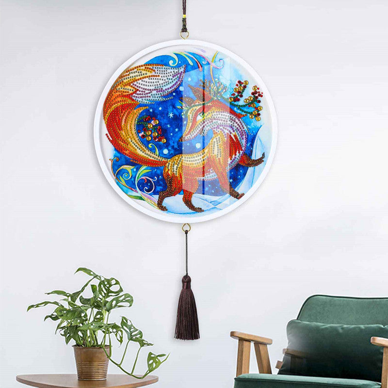 Children's Handmade Diamond Painting Hanging Art DIY Circle Wall Decor