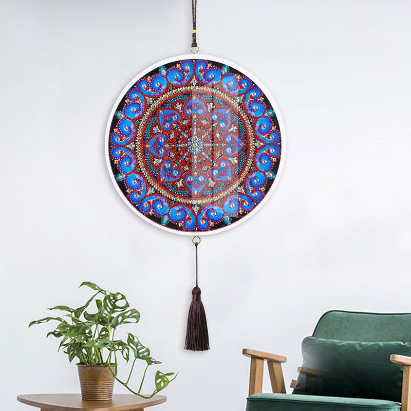 Children's Handmade Diamond Painting Hanging Art DIY Circle Wall Decor