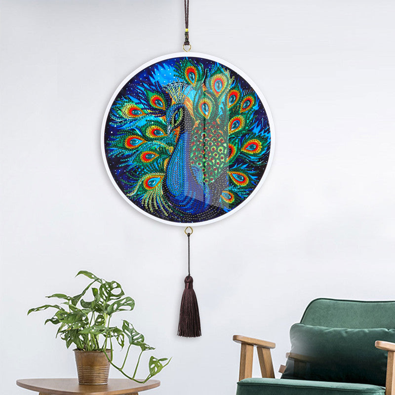 Children's Handmade Diamond Painting Hanging Art DIY Circle Wall Decor