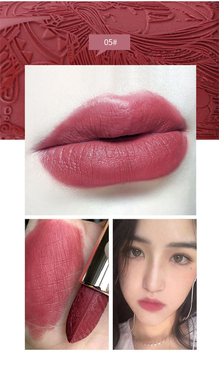 Carved Lipstick with Diamond Matte Finish - Multiple Styles