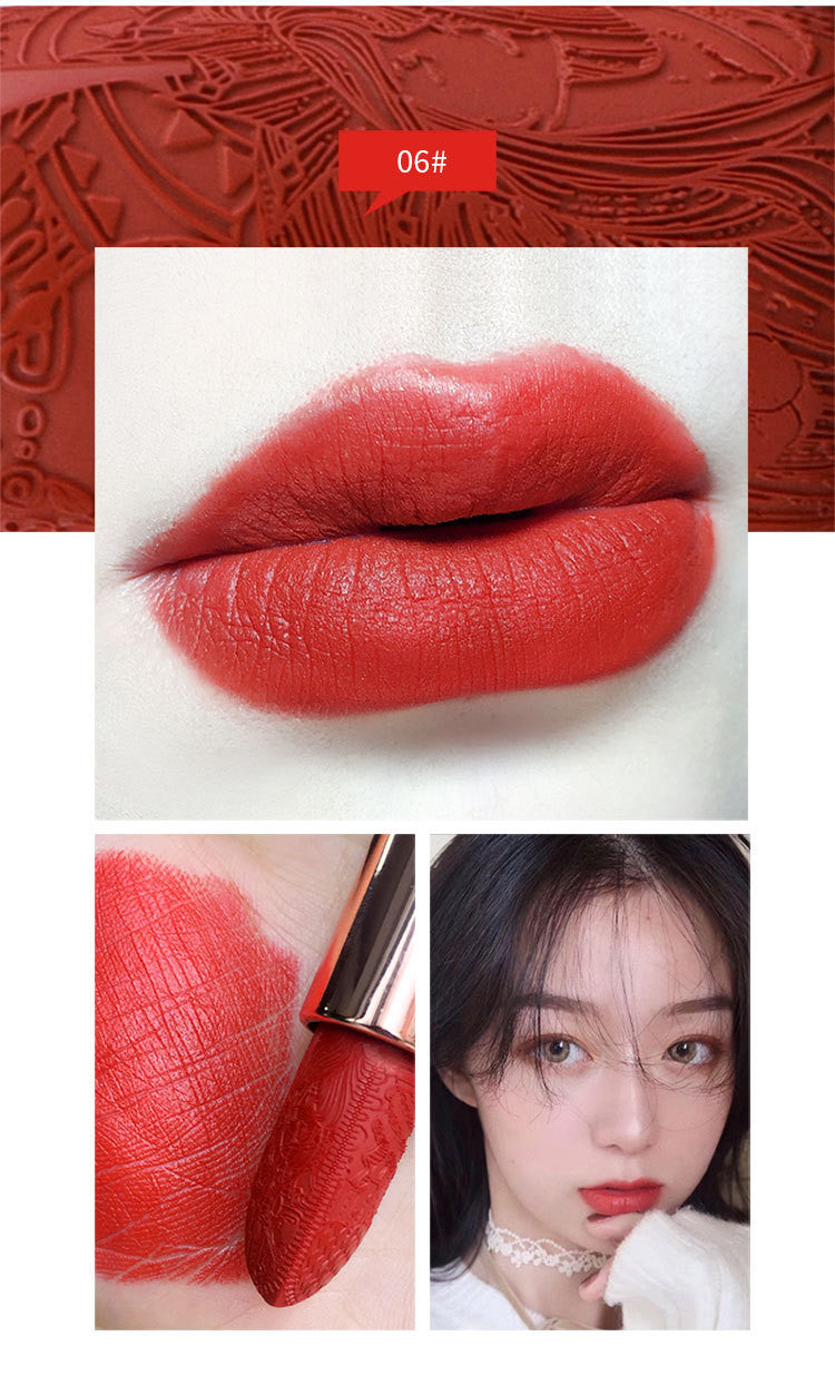 Carved Lipstick with Diamond Matte Finish - Multiple Styles