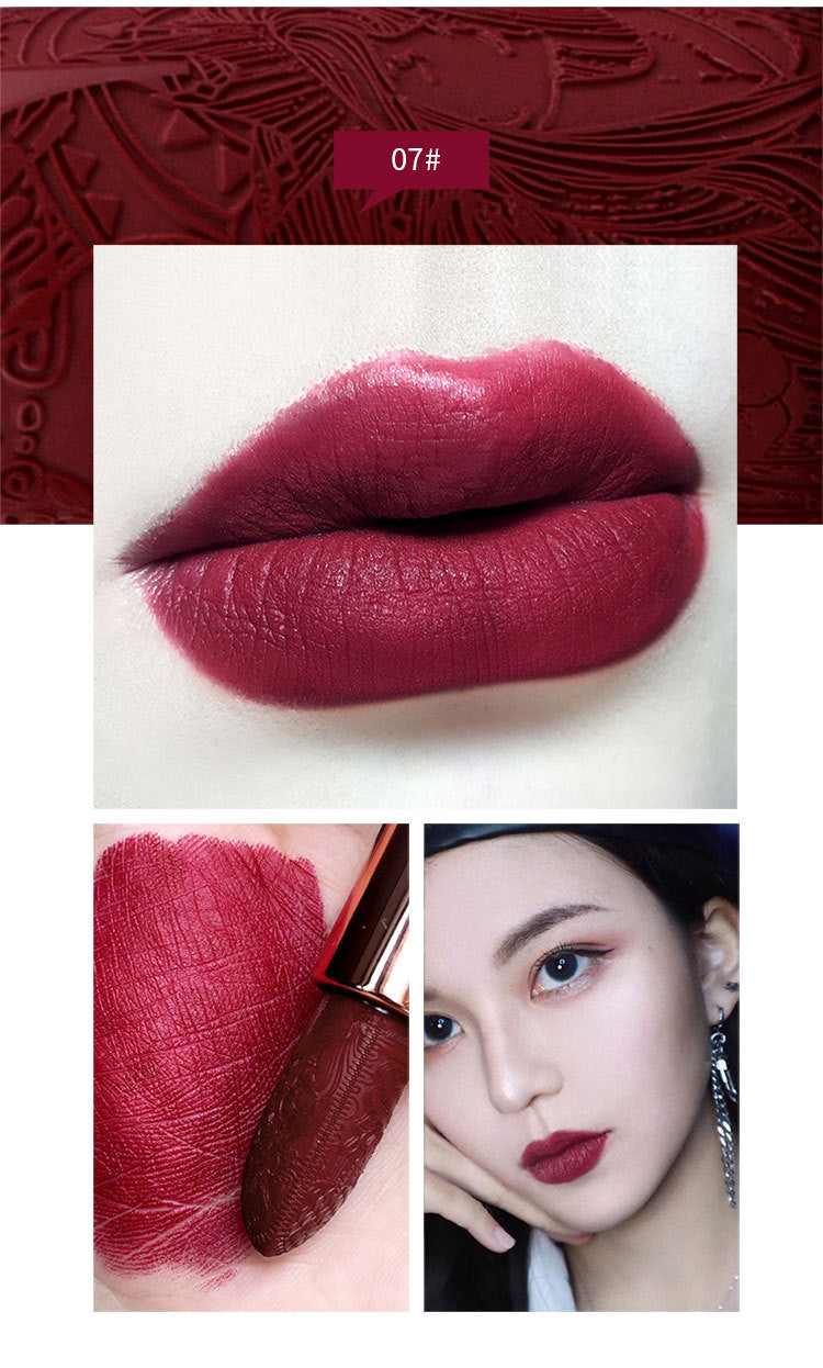 Carved Lipstick with Diamond Matte Finish - Multiple Styles