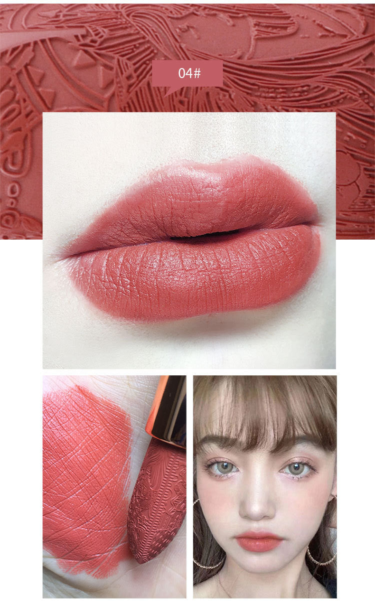 Carved Lipstick with Diamond Matte Finish - Multiple Styles