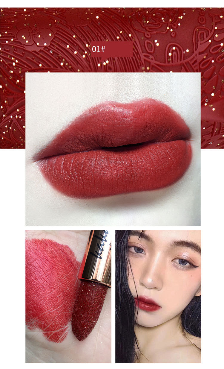 Carved Lipstick with Diamond Matte Finish - Multiple Styles